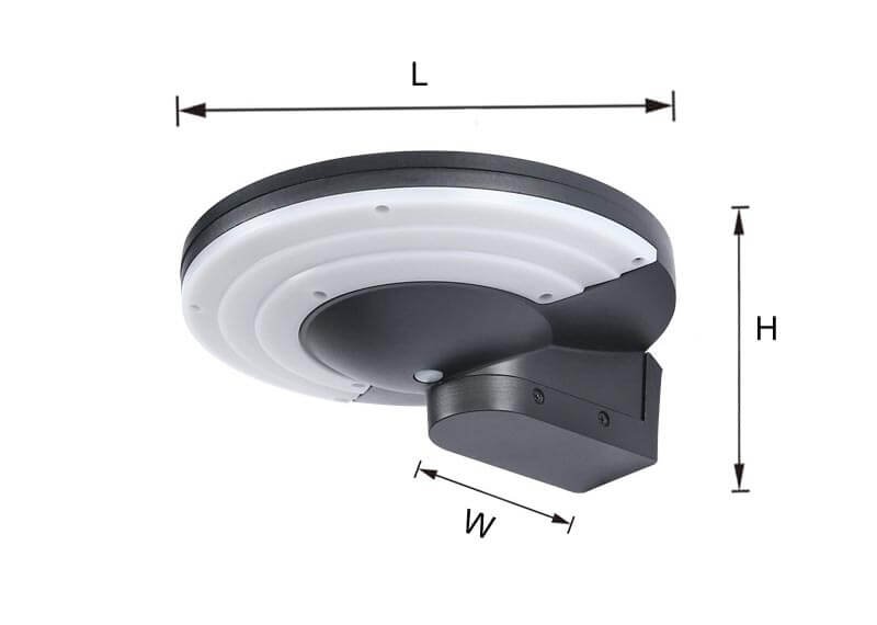 solar wall light size