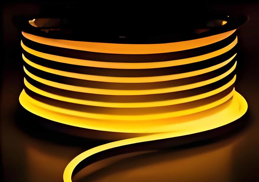 led neon light lemon yellow