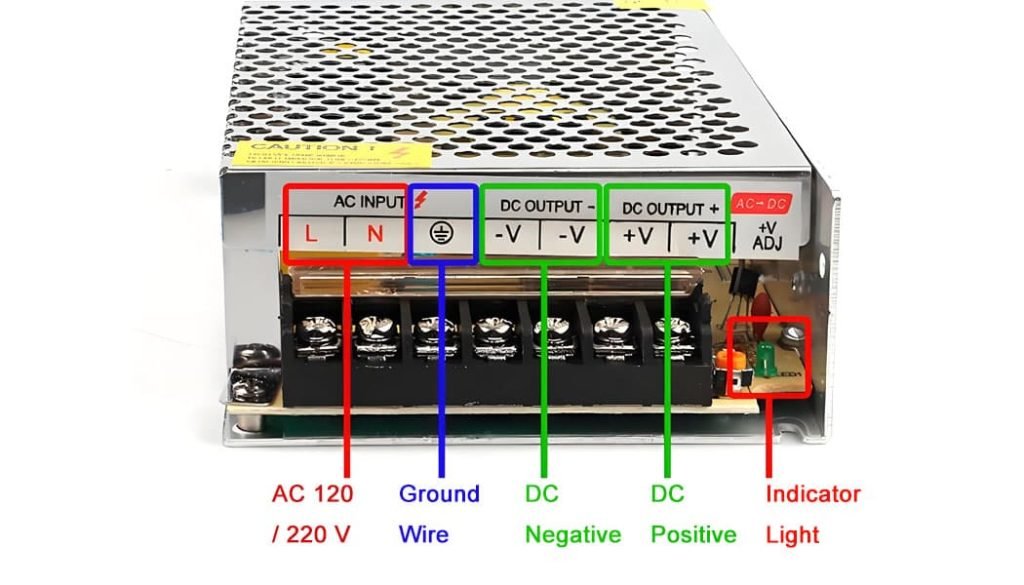 switching power supply connect diagram